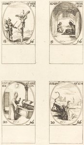St. Simeon; St. Gabinius; St. Eucharius; St. Silvanus av Jacques Callot