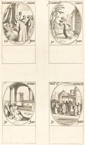 St. Sulpicius; St. Aldegondes; St. Sabina; St. Markus kall av Jacques Callot