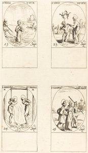 St. Thecla, St. Linus, Sts. Andochius og Thyrsus, St. Kleopas av Jacques Callot