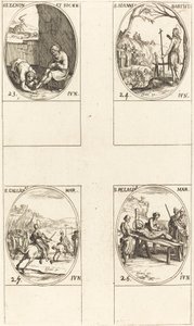 St. Zenon og ledsagere; St. Johannes døperen; St. Gallicanus; St. Pelagius av Jacques Callot