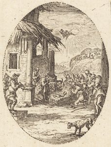 Hyrdenes tilbedelse, ca. 1631. av Jacques Callot