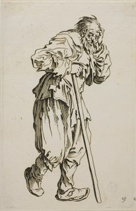 The Beggar on Crutches, plate seksten fra The Beggars av Jacques Callot