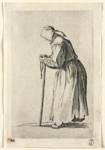 Tiggerne: Tigger ved rosenkransen hennes, ca. 1623. av Jacques Callot