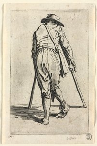 Tiggerne: Tigger på krykker, med hatt, ca. 1623. av Jacques Callot