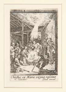 Kristi fødsel, nei. 7 fra The Life of the Virgin av Jacques Callot