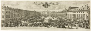The Carrière, eller Rue Neuve, ved Nancy (The New Street) av Jacques Callot