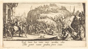 Bæringen av korset av Jacques Callot