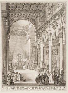 Katafalken for keiser Matthias av Jacques Callot