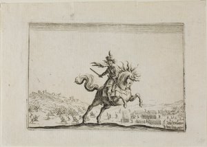 Kommandøren til hest, fra The Caprices av Jacques Callot