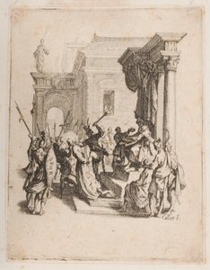 Fordømmelsen, nei. 5 av 11 fra La Petite Passion av Jacques Callot