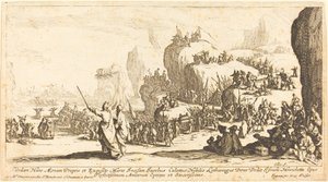 Krysset av Rødehavet, 1629. av Jacques Callot