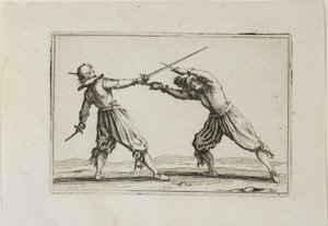 Duellen med sverd og dolker, fra The Caprices av Jacques Callot