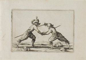 Duellen med sverd, fra The Caprices av Jacques Callot