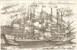 Det første sjøslaget av Jacques Callot