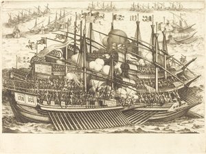Det første sjøslaget av Jacques Callot