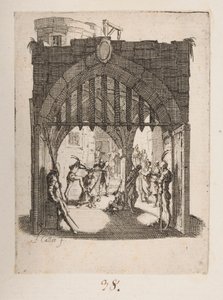 The Flagelation, nei. 6 av 11 fra La Petite Passion av Jacques Callot