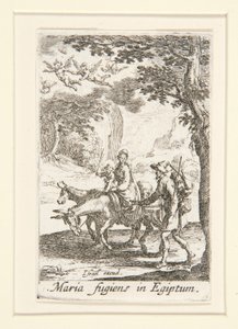 Flykten til Egypt, nei. 9 fra The Life of the Virgin av Jacques Callot