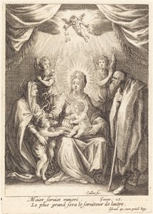 Hyllestene til spedbarnet Saint John av Jacques Callot
