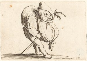 Pukkelryggen med stokk av Jacques Callot