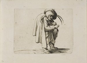 Hurdy-Gurdy Player, fra Varie Figure Gobbi av Jacques Callot