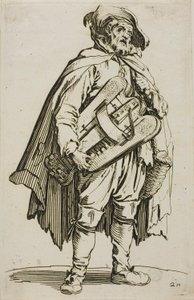 The Hurdy-Gurdy Player, plate to fra The Beggars av Jacques Callot