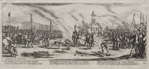 The Large Miseries of War: Burning at the Stake av Jacques Callot
