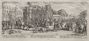 The Large Miseries of War: Devastation of a Monastery av Jacques Callot
