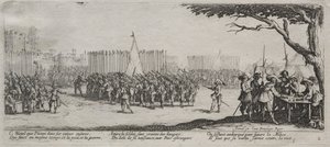 The Large Miseries of War: Enrollment of the Troops av Jacques Callot