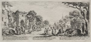 The Large Miseries of War: The Beggars and the Dying, 1633. av Jacques Callot