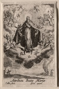 Jomfruens liv: Jomfruens attributter. av Jacques Callot