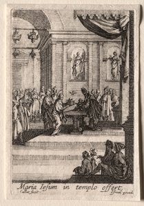 Jomfruens liv: Presentasjonen av Kristus i tempelet av Jacques Callot