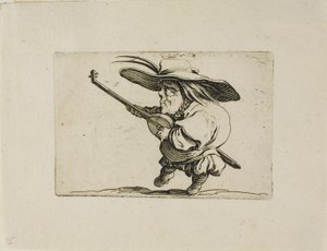 The Lute Player, fra Varie Figure Gobbi av Jacques Callot