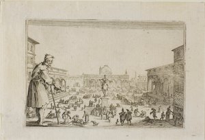Marsjen fra Bebudelsespalasset til Firenze, fra The Caprices av Jacques Callot