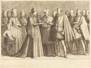 Ekteskapet til Ferdinando og Christine av Lorraine av Jacques Callot