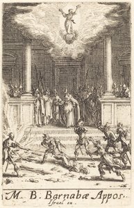 Martyrdommen til Saint Barnabas, ca. 16341635. av Jacques Callot