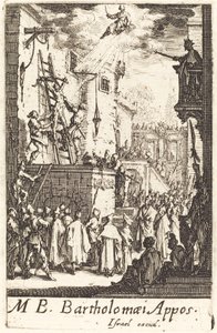 Martyrdommen til Saint Bartholomew, ca. 16341635. av Jacques Callot