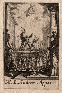 Apostlenes martyrium: St. Andreas. av Jacques Callot