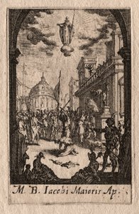 Apostlenes martyrium: St. Jakob den større av Jacques Callot