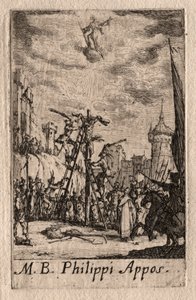Apostlenes martyrium: St. Filip. av Jacques Callot