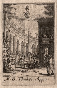 Apostlenes martyrium: St. Thaddeus av Jacques Callot