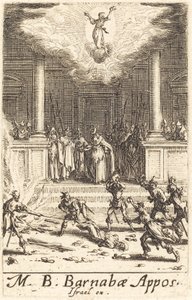 Martyrdommene til Saint Barnabas av Jacques Callot
