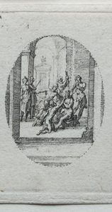 Lidenskapens mysterier: Kristus kronet med torner. av Jacques Callot