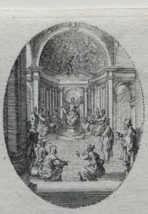 Lidenskapens mysterier: Kristus disputerer med legene av Jacques Callot
