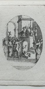 Lidenskapens mysterier: Kristus presentert for folket. av Jacques Callot
