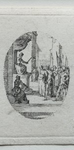 Lidenskapens mysterier: Kristus før Pilatus. av Jacques Callot