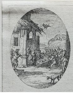 Lidenskapens mysterier: Hyrdenes tilbedelse av Jacques Callot
