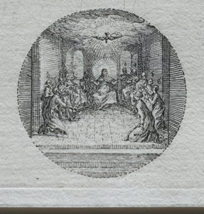 Lidenskapens mysterier: Den hellige ånds nedstigning av Jacques Callot