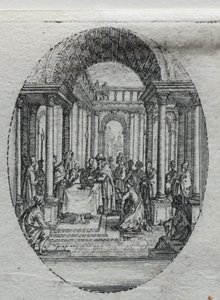 Lidenskapens mysterier: presentasjonen i tempelet. av Jacques Callot