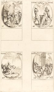 Fødselen, St. Stephen, St. John, Hellige uskyldige. av Jacques Callot
