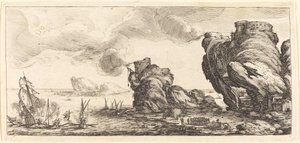 Sjøslaget, sannsynligvis ca. 1630. av Jacques Callot